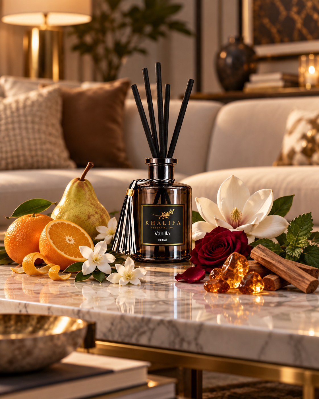 Tinh dầu thơm phòng Khalifa hương Vanilla 180ml – Hương thơm khách sạn cao cấp